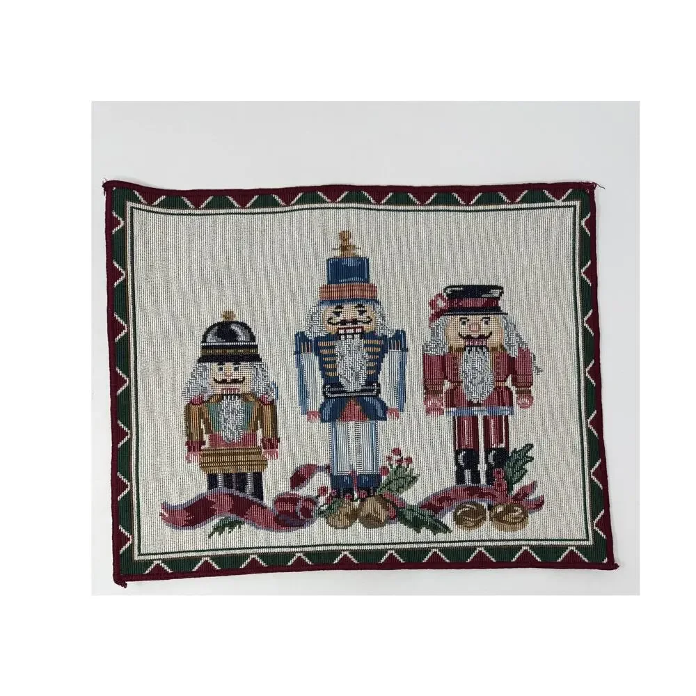 Nutcracker Christmas Placemat Vintage Style‎ 16.5 x 13 Made in USA Holiday Decor